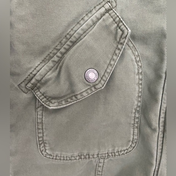 Abercrombie Kids Army Green Utility‎ Jacket L 14 Twilight Bella Swan Y2K Zip Up - Picture 5 of 12